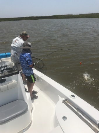 issac fighting one of his redfish